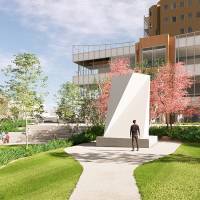 Exterior Green Space and Sculptures View 2